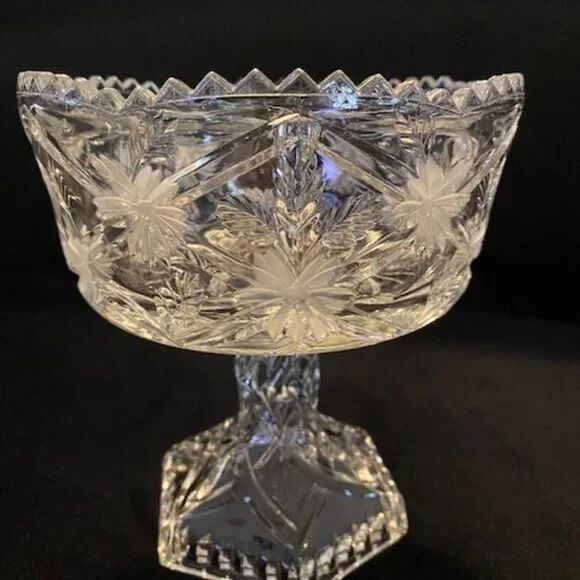 Flower Pattern Footed Candy Dish with Lid - Picture 2 of 4